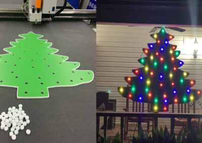 Christmas Tree Cutout with Light
